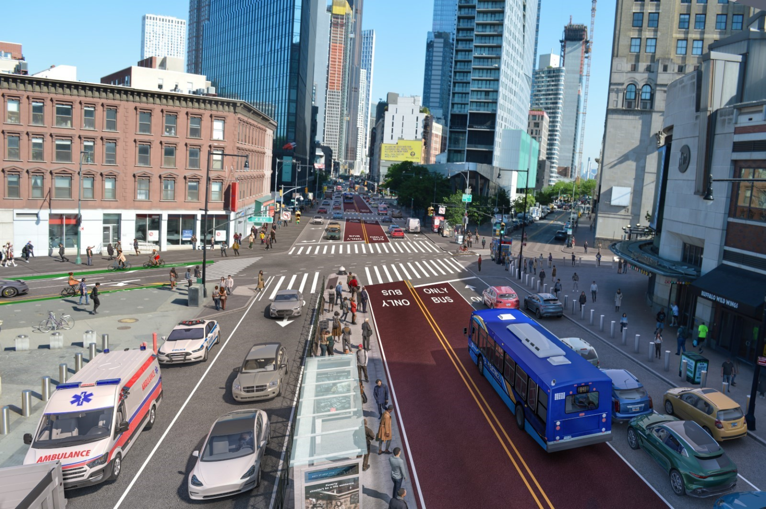 EL NYC DOT PROPONE CARRILES PARA AUTOBUSES EN LA AVENIDA FLATBUSH PARA ACELERAR LOS DESPLAZAMIENTOS DE MILES DE NEOYORQUINOS